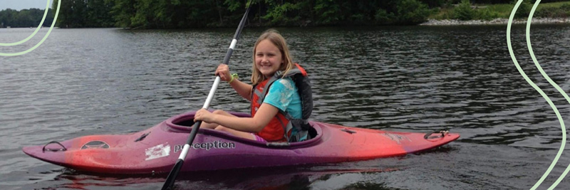 Girl on a kayak